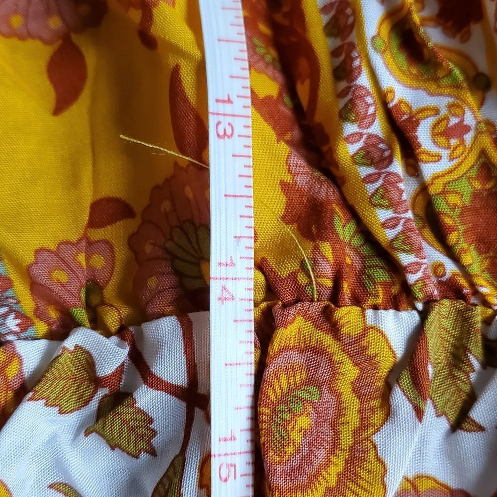 Orange Floral Button-Front Short-Sleeve Maxi Dress - Picture 5 of 7